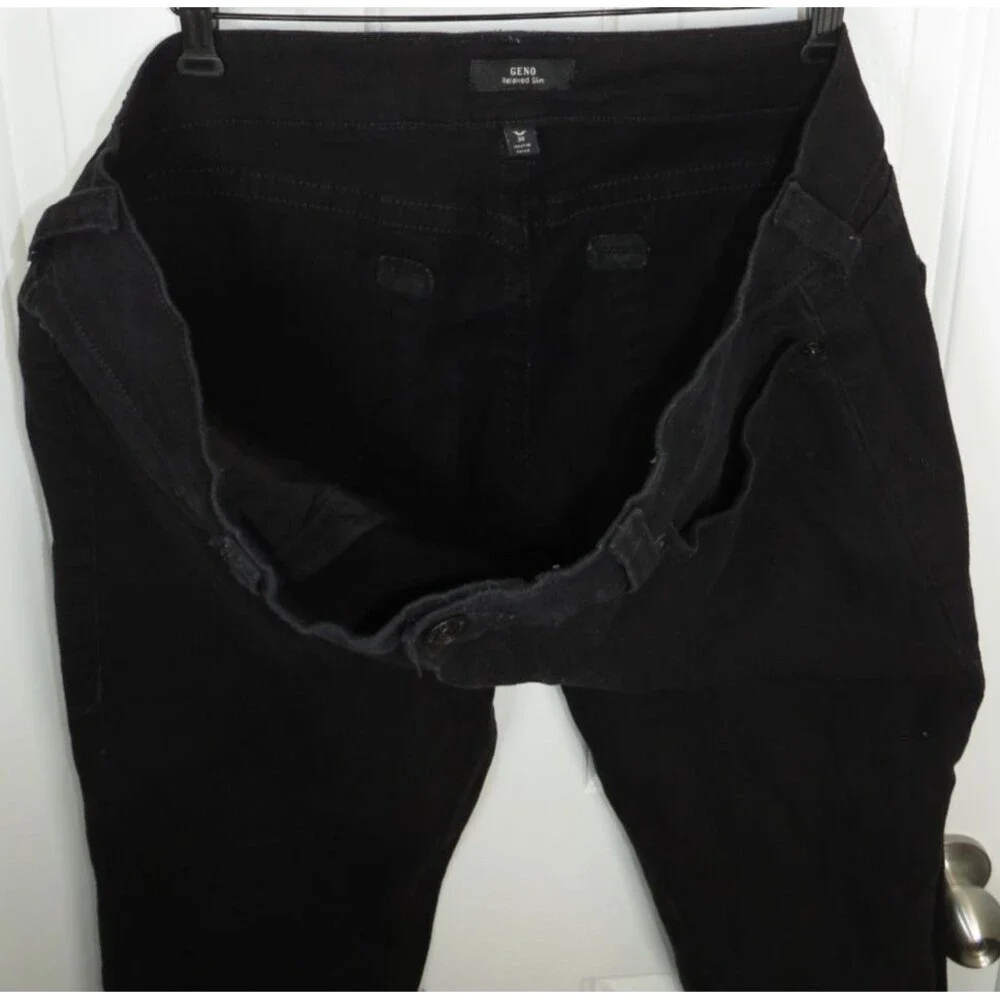True Religion Geno Relaxed Slim Fit Jeans Mens 38x31 Black Stretch